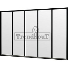 Steel Look raam 3405x2200mm zwart module E-01