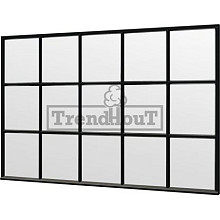 Steel Look raam 3405x2200mm zwart module E-03