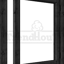 Steel Look vleugelraam 01 enkel DOUGLAS zwart, rechtsdraaiend  raam:754x905mm+kozijn:888x1039mm