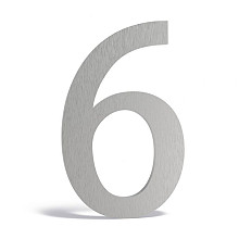 Huisnummer 80x5x120mm RVS 5mm (6 RVS)