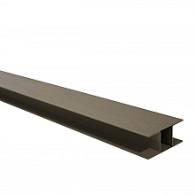 Stalen H-gleufpaal met structuur poedercoating, 4,2 x 9,6 x 275 cm, kwartsgrijs RAL7039