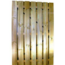 Grenen geschaafde plankendeur op verstelbaar zwart stalen frame 120 x 195 cm, recht, groen geïmpregn