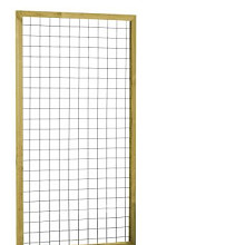 Eco gaastrellis met maas 7,5x7,5cm in grenen Raamwerk 4,5x4,5cm 90x180cm groen geïmpregneerd