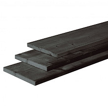 Douglas fijnbezaagde Plank 2,2x20,0x300cm zwart gedompeld.
