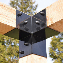 Koppelprofiel (hoekprofiel) per 2 stuks antraciet/zwart gepoedercoat