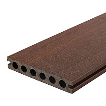 WPC 22,5x138mm FIberdeck Premium | ronde kamer | 2-zijdig | Ipé 400cm