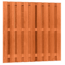 Hardhouten geschaafd plankenscherm 20-planks 14mm recht verticaal 180x180cm