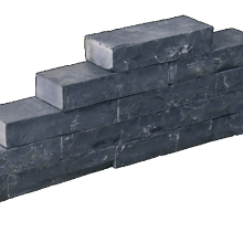 Stapelblok Slimwall Black Beauty Rockface 40x16x8cm