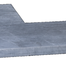 Afdekplaat-Vijverrand Blue Stone Linea 50/20x50x3cm hoekstuk