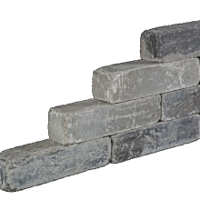 Blockstone stapelblok 15x15x60cm Grijs-Zwart