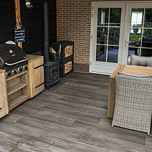 Keramische tegel Woodlook Bricola Grey 30x120x2cm