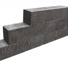 Blockstone stapelblok Small 12x12x60cm Zwart