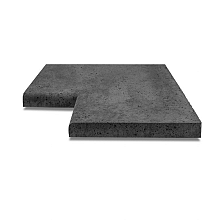 ArtiStone Oud Hollands Zwembadrand hoekstuk 90 graden 60/40x60/40x5cm Carbon