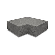 Artistone Oud Hollands hoekstuk traptrede 90° binnen 37x15cm Antraciet