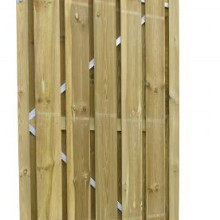 Grenen geschaafde plankendeur TOOG op verstelbaar stalen frame 100x179cm groen geïmpregneerd